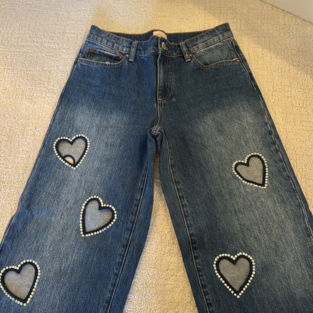 Alice + Olivia Heart Cutout Jeans - Picture 2 of 4